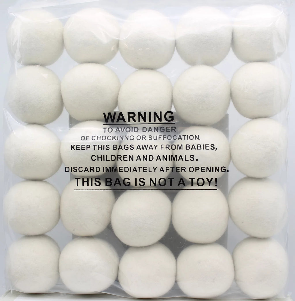 EcoJeannie Wooland  Wholesale Bulk Laundry XL Premium Wool Dryer Balls - 100% New Zealand Organic Wool Natural Fabric Softener For Sensitive Skin, Babies (75 Count)