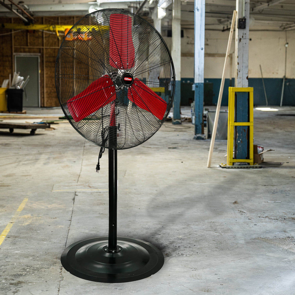 Hyper Tough New 30 inch Commercial & Industrial High Velocity Red and Black Stand Fan