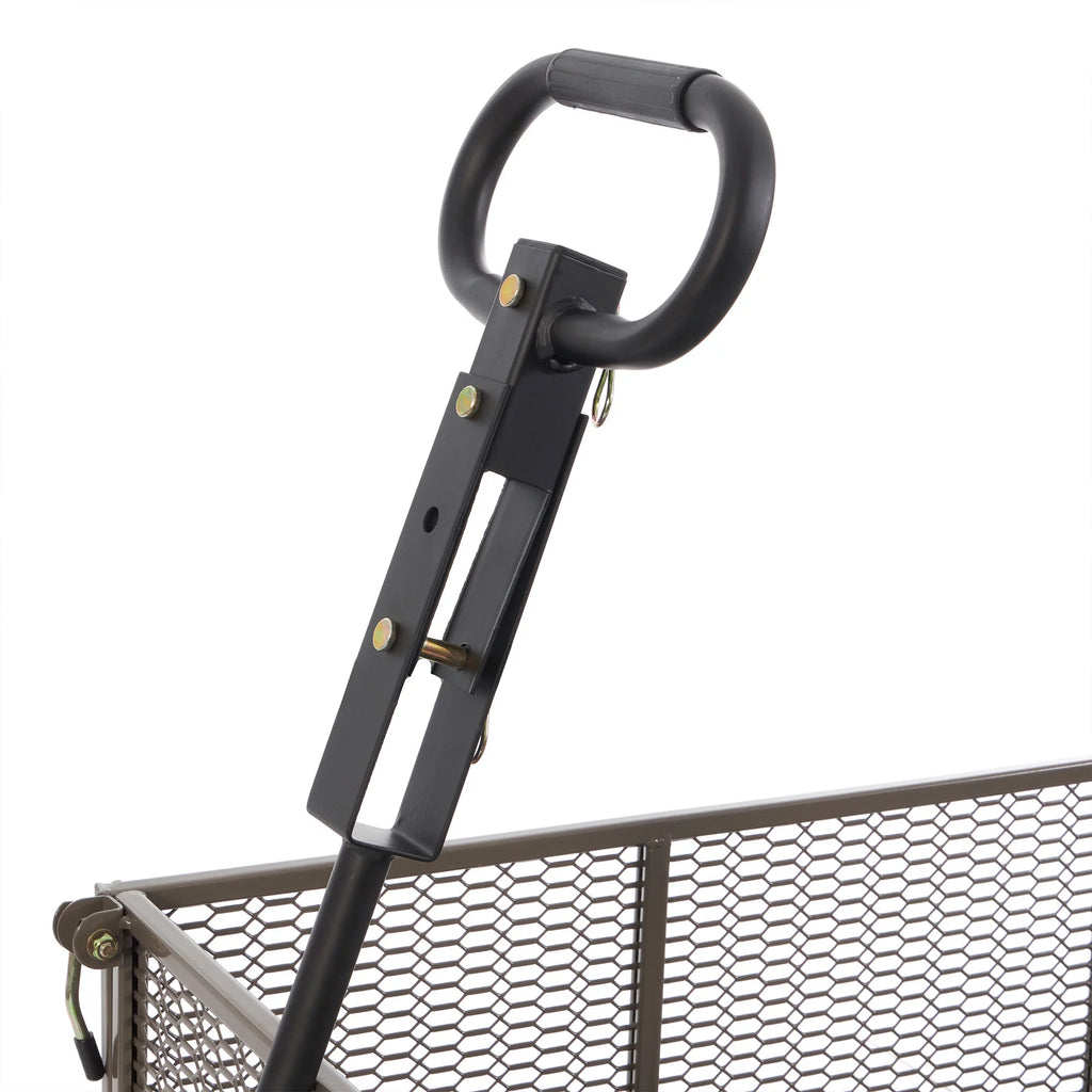 Gorilla Carts Steel Dump Cart Garden Beach Wagon, 1,200Lb Capacity, Gray