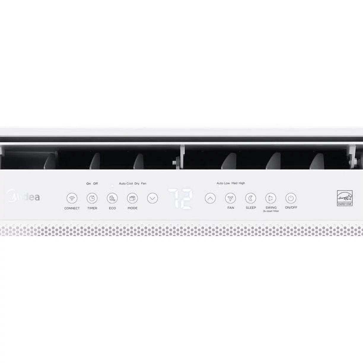 Restored Midea 8,000 BTU Smart Inverter U-Shaped Window Air Conditioner, 35% Energy Savings, Extreme Quiet, MAW08V1QWT (Factory Refurbished)