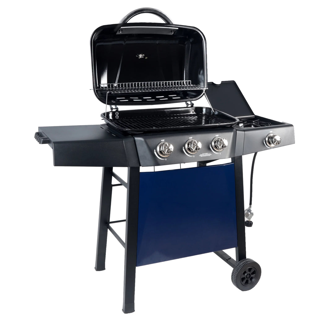 RevoAce 4 Burner Propane Gas Grill Including a Side Burner, Red Sedona, GBC1729WRS