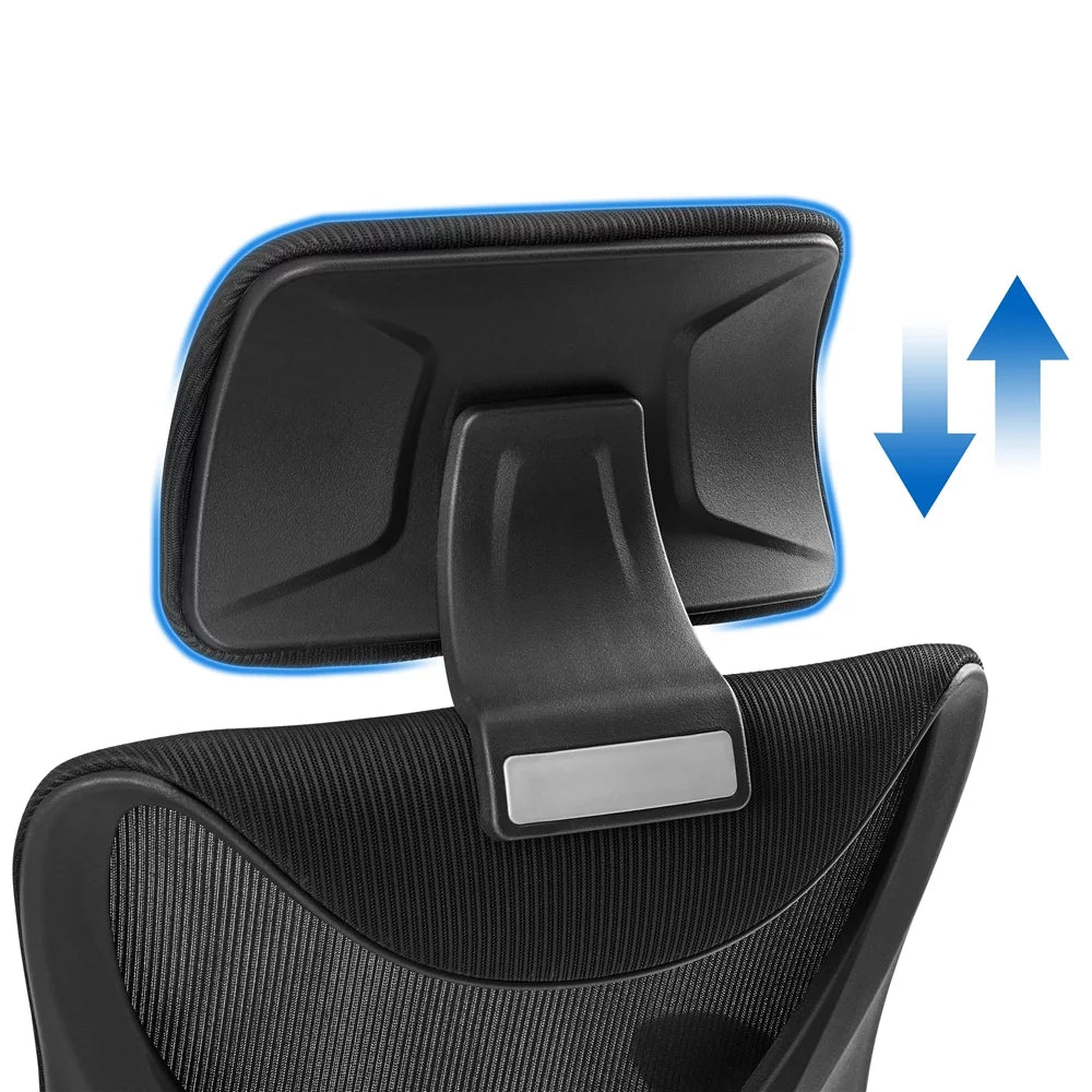 Topeakmart High Back Ergonomic Mesh Office Chair with 90° Flip-up Armrest, White/Black