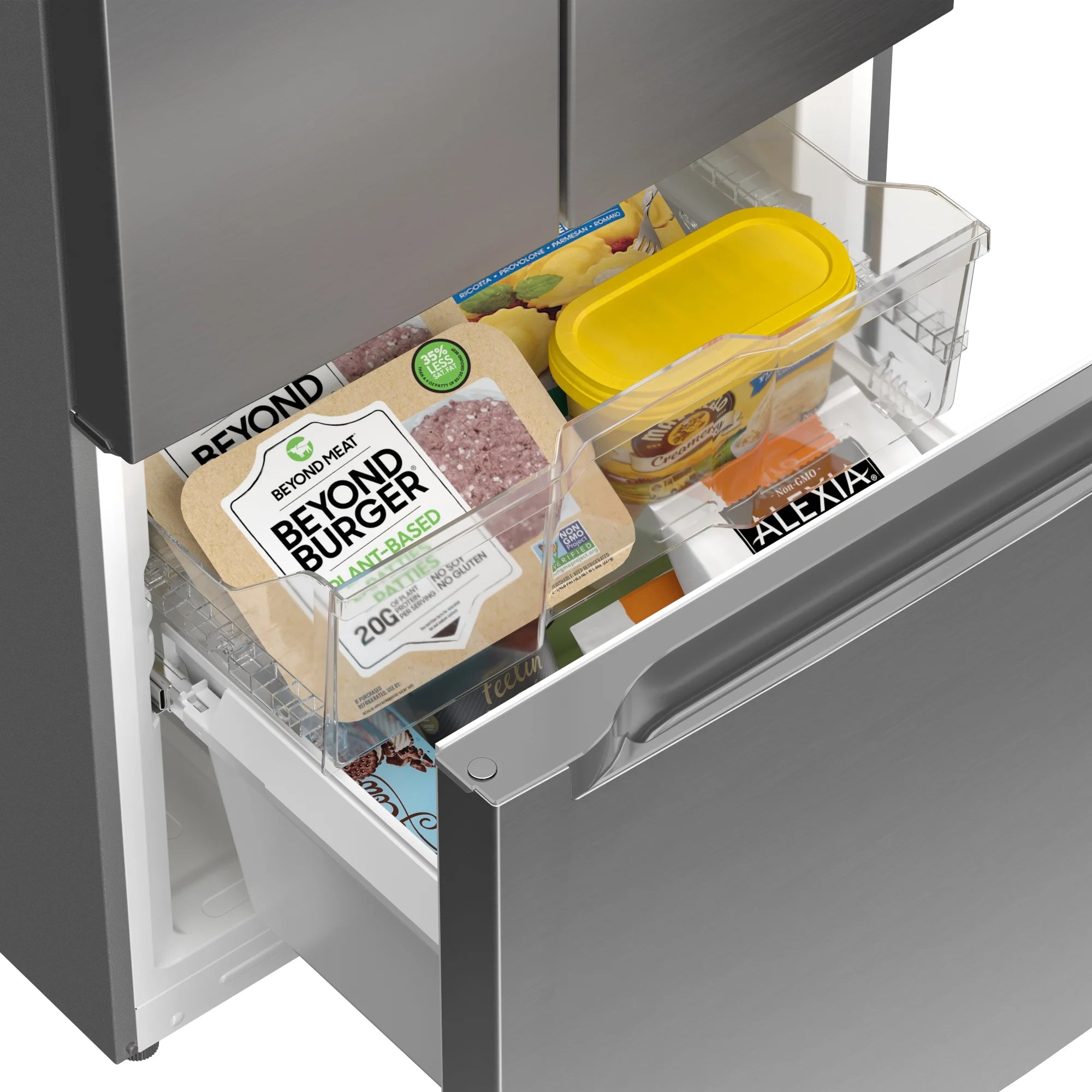 18.5 cu. ft. Stainless-Steel French Door Refrigerator in Silver (KM-RERFDSS-18C)