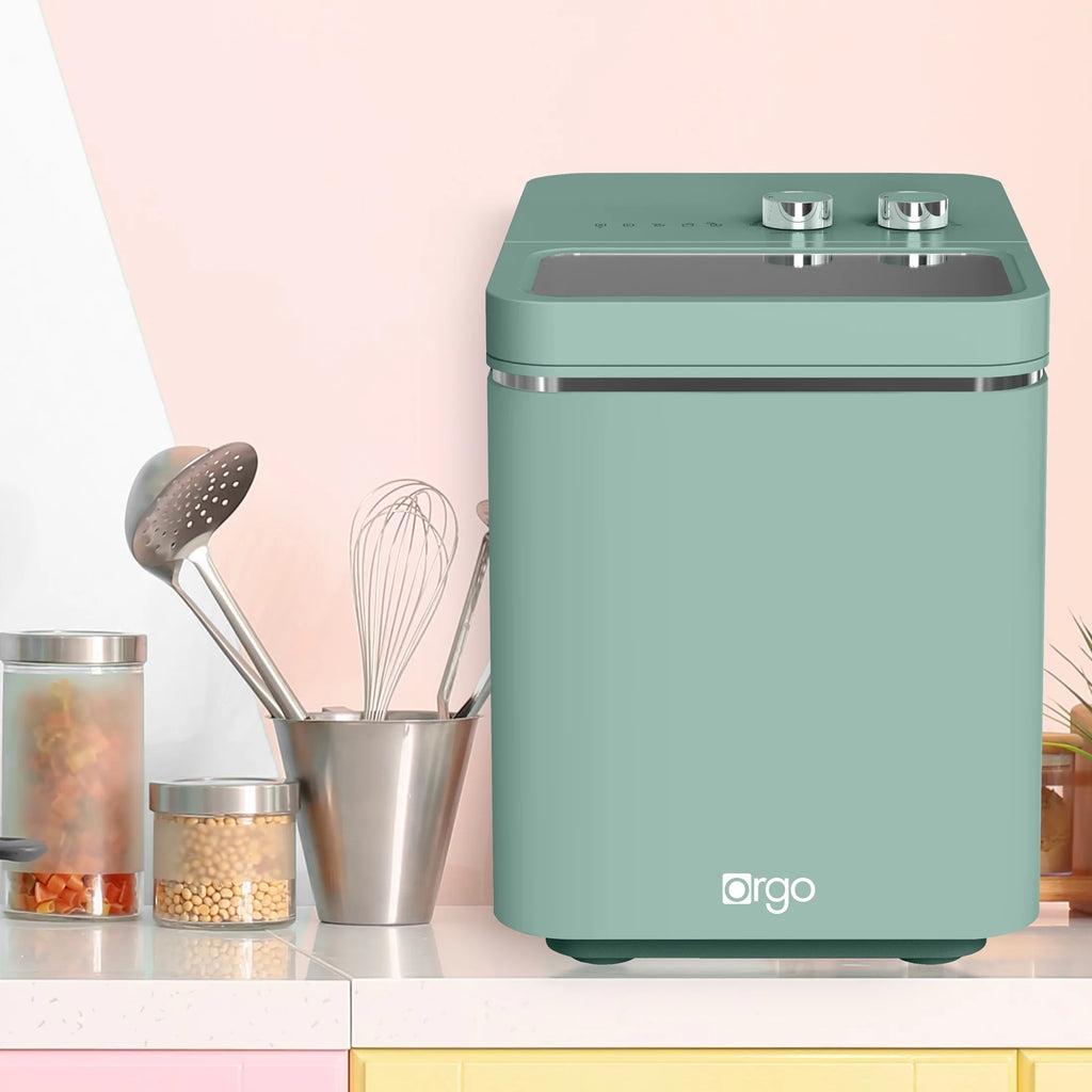 Orgo Product The Retro Countertop Ice Maker, Bullet Shaped Ice Type, Sage