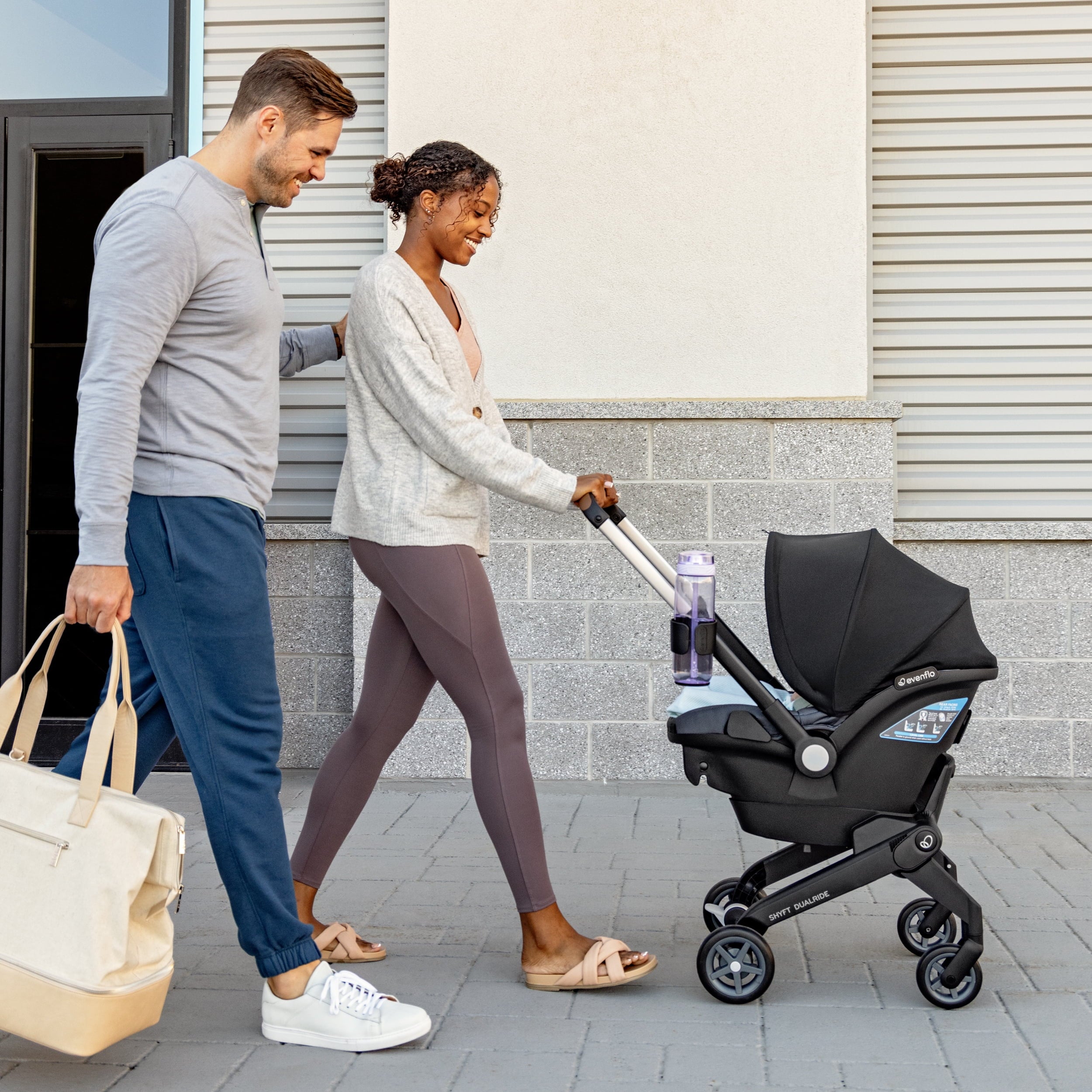 Shyft DualRide with Carryall Storage Infant Car Seat and Stroller Combo (Boone Gray)