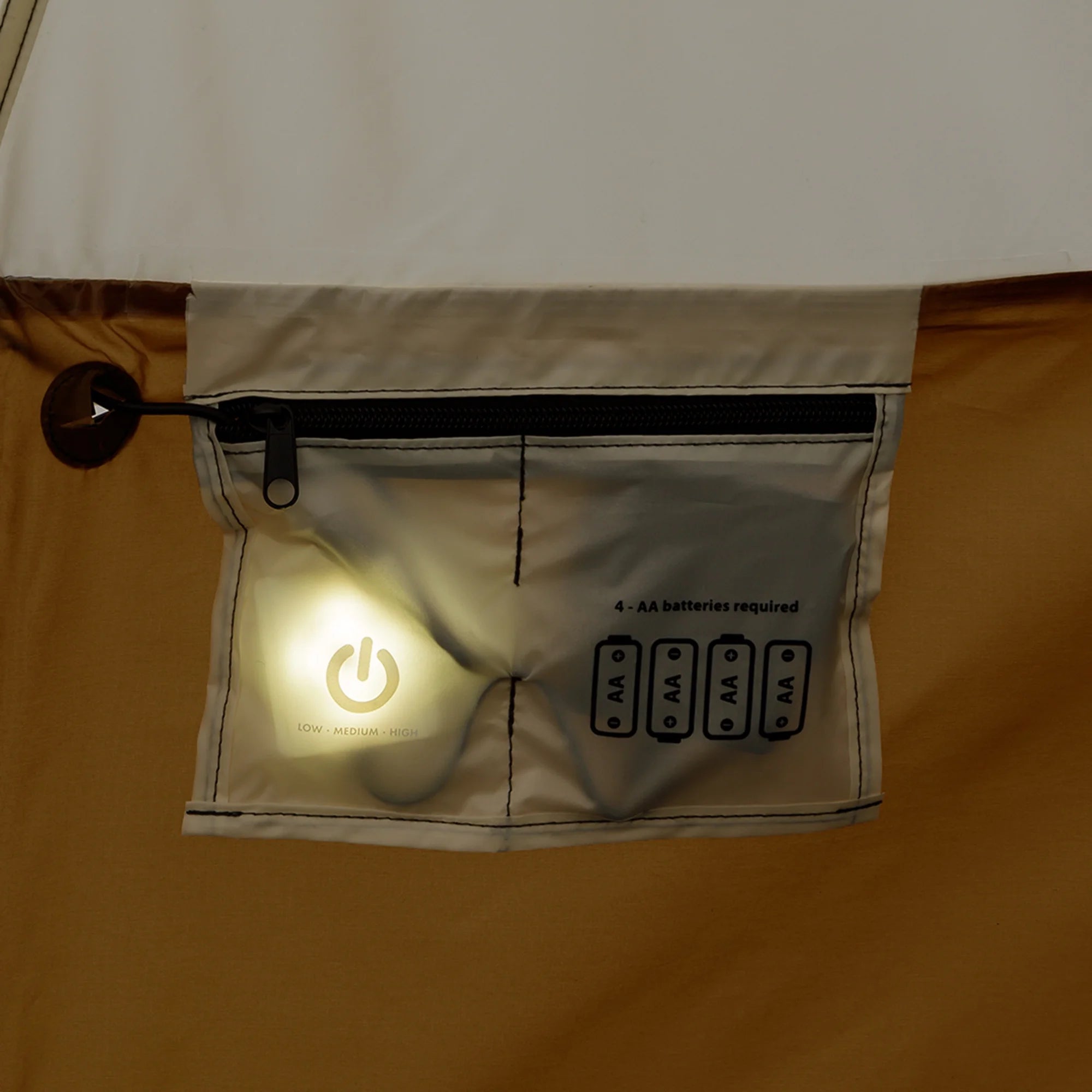 Ozark Trail 15' x 15' 8-Person Glamping Bell Tent with String Lights, 22.57 lbs