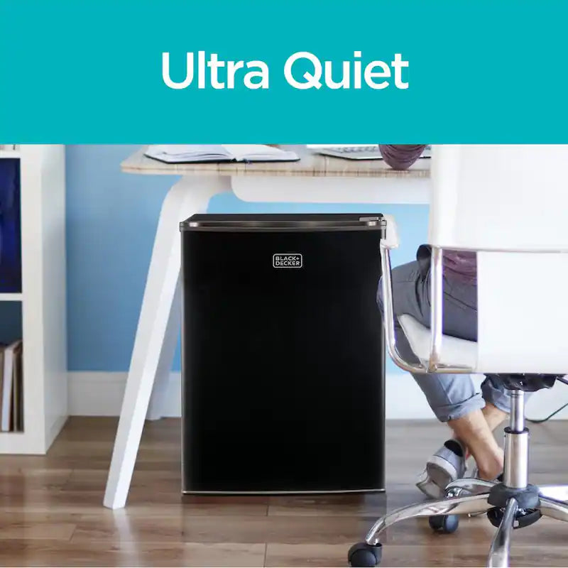 2.5 cu. ft. Mini Fridge in Black With Freezer