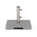 Emanuel 62.5 lbs. Granite and Stainless Steel Outdoor Patio Umbrella Base in Natural Grey