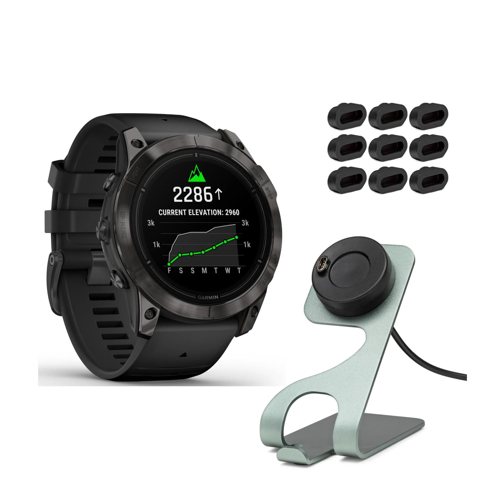 Garmin epix Pro Gen 2 Sapphire Edition 51mm (Carbon Gray/Black) Bundle