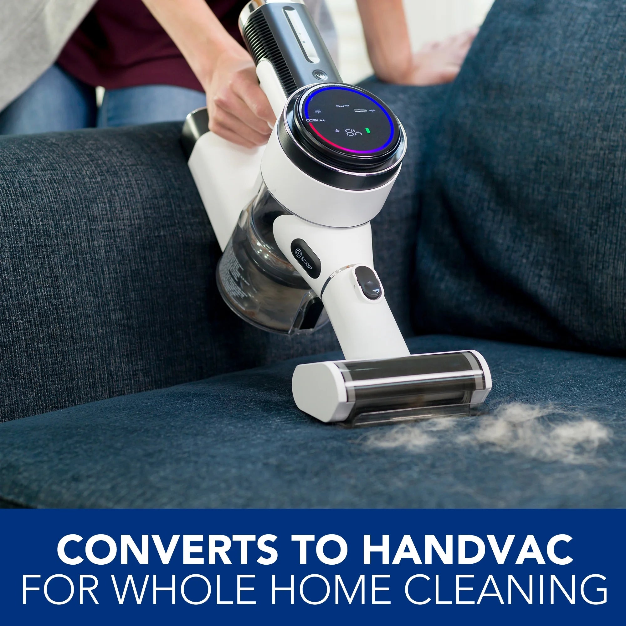 Tineco Pure One S12 Smart Lightweight Cordless Stick Vacuum Cleaner for Hard Floors and Carpet - White/Black