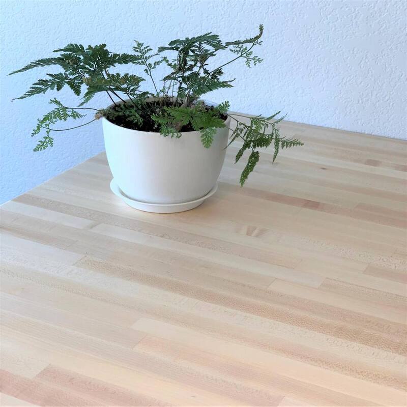 10 ft. L x 25 in. D Unfinished Maple Solid Wood Butcher Block Countertop With Eased Edge