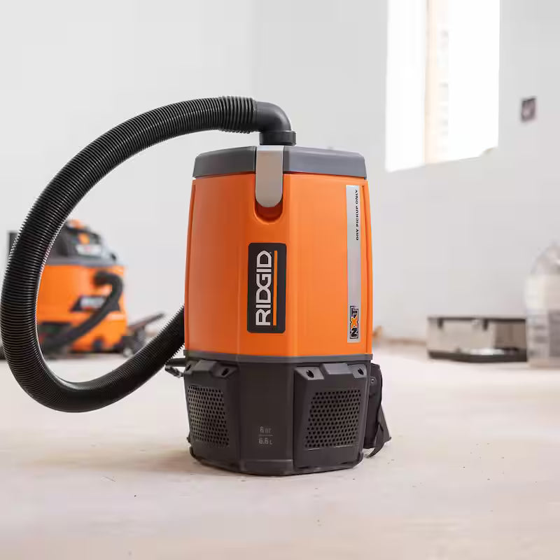 6 Qt. NXT Backpack Vacuum Cleaner with Filters and Locking Accessories for Dry Applications